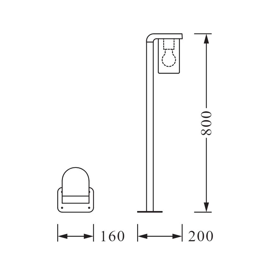 Ledvance - Λάμπα εξωτερικού χώρου CASCADE 1xE27/25W/230V IP44 80 cm