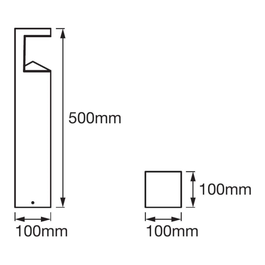 Ledvance - Λάμπα εξωτερικού χώρου LED PYRAMID 1xLED/9W/230V IP44 50 cm