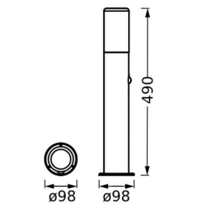 Ledvance - Λάμπα εξωτερικού χώρου με αισθητήρα FIGO CYLINDER 1xE27/20W/230V IP44