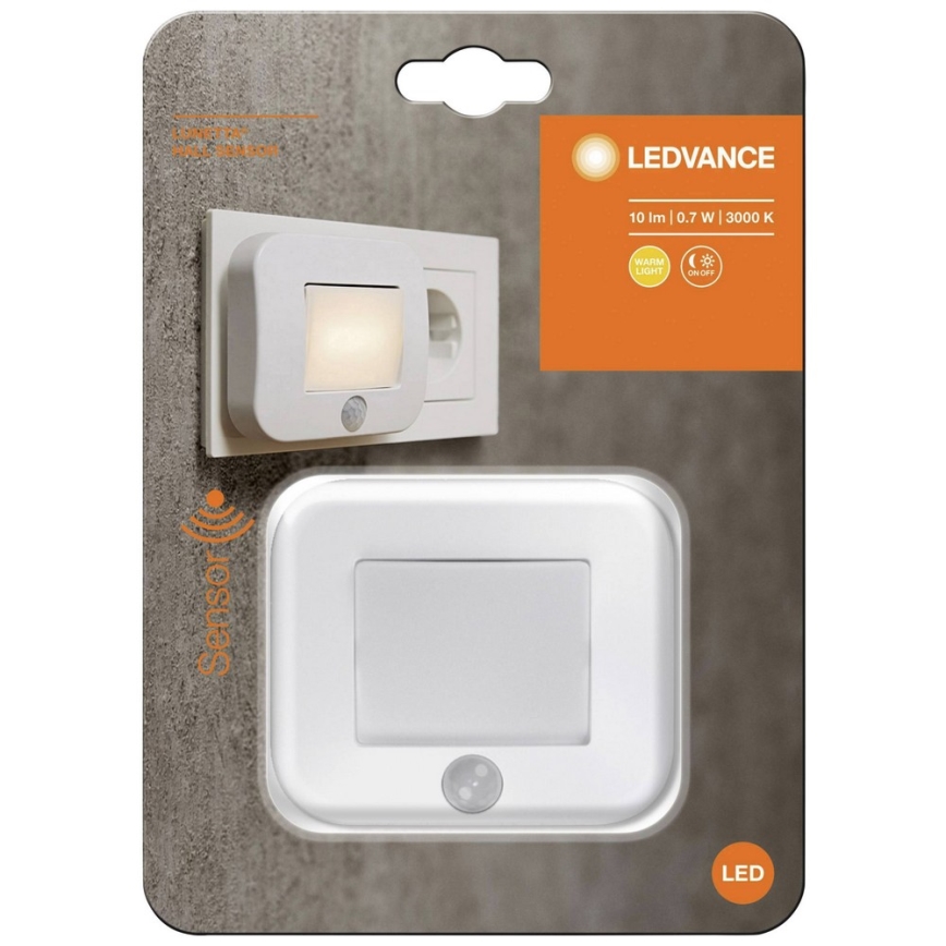 Ledvance - LED νυχτερινό φως με αισθητήρα LUNETTA LED/0,7W/230V 3000K
