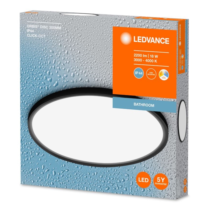 Ledvance - LED Οροφιαίο φωτιστικό μπάνιου DISC LED/18W/230V 3000/4000K IP44