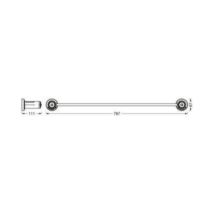 Ledvance - Πετσετοθήκη με οπίσθιο φωτισμό LED 6xAAA IP44