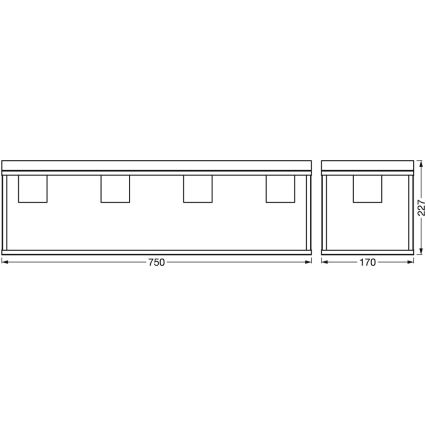 Ledvance - Πλαφονιέρα οροφής  DECOR 4xE27/15W/230V