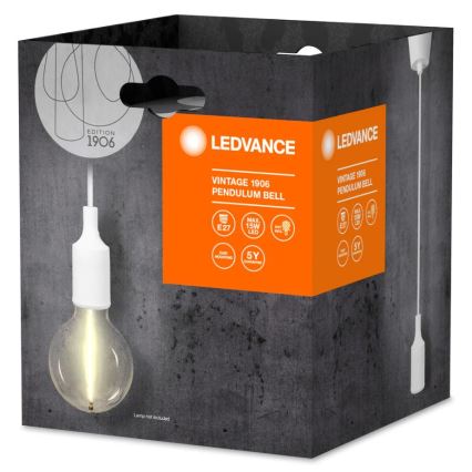 Ledvance - Πολύφωτο με συρματόσχοινο PENDULUM BELL 1xE27/15W/230V λευκό