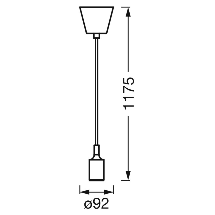 Ledvance - Πολύφωτο με συρματόσχοινο PENDULUM BELL 1xE27/15W/230V λευκό