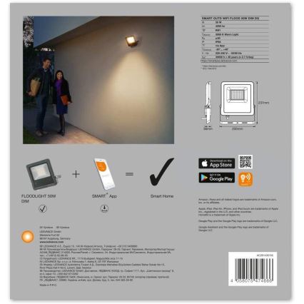 Ledvance - Προβολέας LED SMART+ FLOOD LED/50W/230V IP65 Wi-Fi