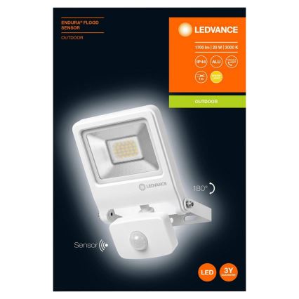 Ledvance - Προβολέας LED με αισθητήρα ENDURA LED/20W/230V IP44