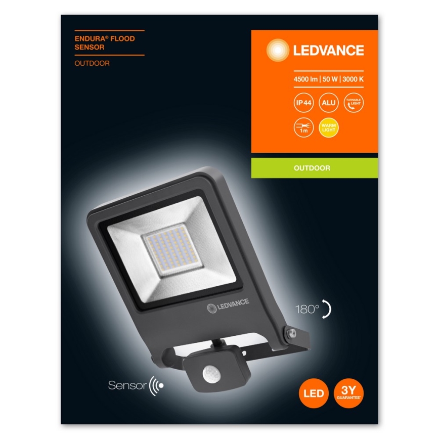 Ledvance - Προβολέας LED με αισθητήρα ENDURA LED/50W/230V IP44