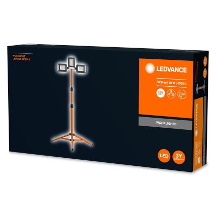 Ledvance - Προβολέας LED με βάση TRIPOD 1xLED/30W/230V + 2xLED/5W IP65