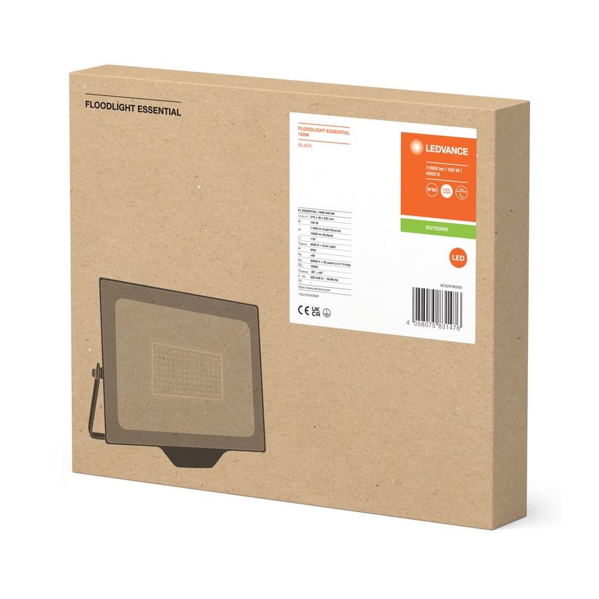 Ledvance - LED Εξωτερικού χώρου wall προβολέας FLOODLIGHT ESSENTIAL LED/100W/230V IP65