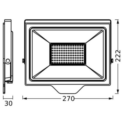 Ledvance - LED Εξωτερικού χώρου wall προβολέας FLOODLIGHT ESSENTIAL LED/100W/230V IP65