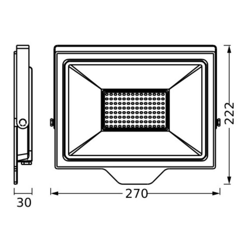 Ledvance - LED Εξωτερικού χώρου wall προβολέας FLOODLIGHT ESSENTIAL LED/100W/230V IP65