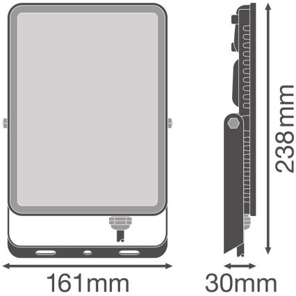 Ledvance - Προβολέας τοίχου LED εξωτερικού χώρου FLOODLIGHT LED/50W/230V 6500K IP65