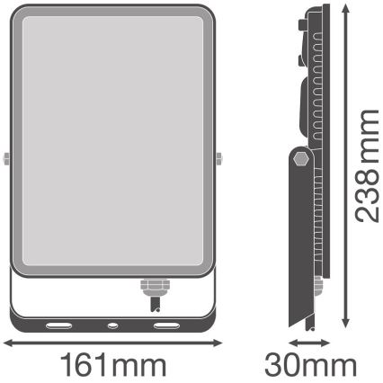 Ledvance - Προβολέας τοίχου εξωτερικού χώρου LED FLOODLIGHT LED/50W/230V 4000K IP65