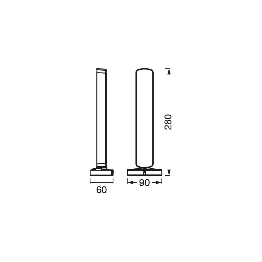 Ledvance - ΣΕΤ 2x LED RGBW Eπιτραπέζια λάμπα dimming MOOD LIGHT LED/4W/230V Wi-Fi + τηλεχειριστήριο