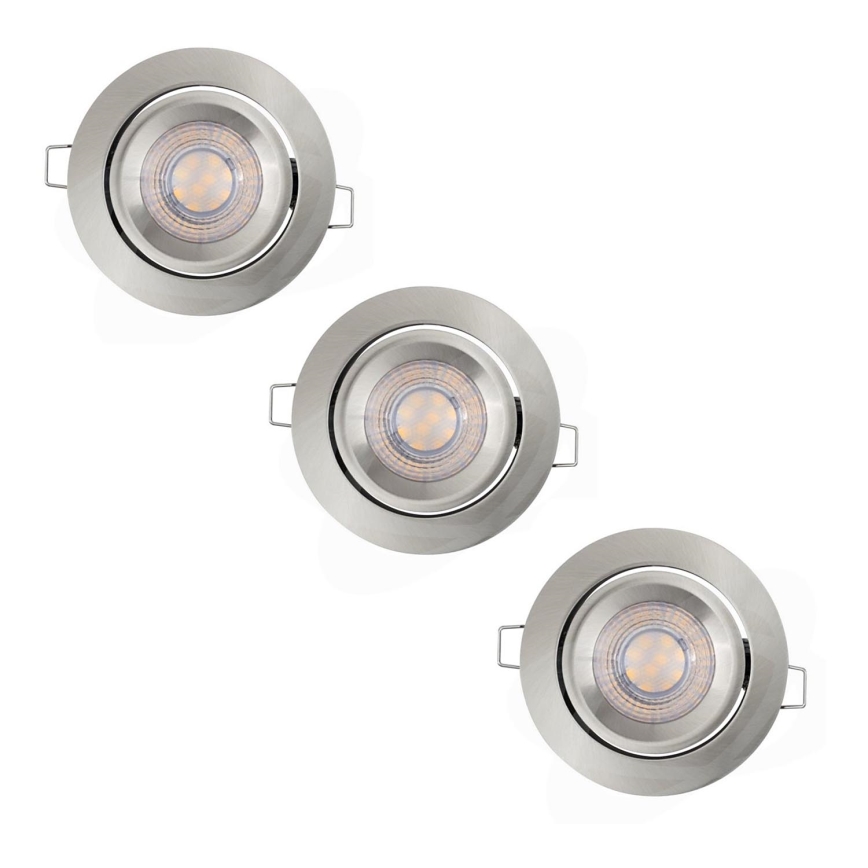 Ledvance - ΣΕΤ 3x LED Dimmable χωνευτά φωτιστικά SIMPLE LED/4,9W/230V