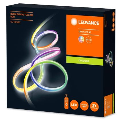 Ledvance - Ταινία LED RGB dimming εξωτερικού χώρου FLEX 3m LED/15W/230V IP44 + τηλεχειριστήριο