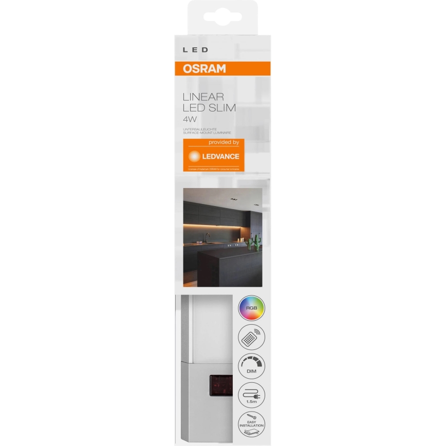 Ledvance - Φως κουζίνας dimmer για κάτω από το ντουλάπι LED RGB SLIM LED/4W/230V + τηλεχειριστήριο
