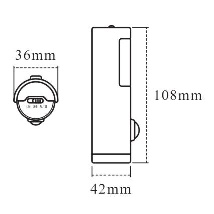 Ledvance - Φως νυκτός LED με αισθητήρα NIGHTLUX LED/0,35W/3xAAA IP54