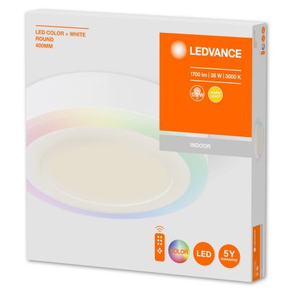 Ledvance - Φως οροφής dimmer LED RGB LED/38W/230V + RC