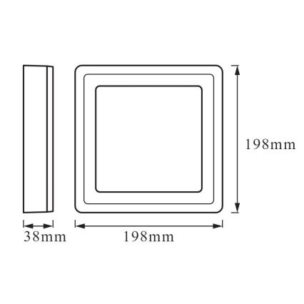 Ledvance - Φως οροφής LED CLICK LED/15W/230V