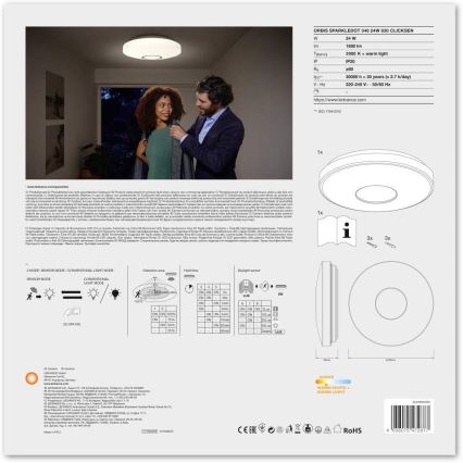 Ledvance - Φως οροφής LED με αισθητήρα SPARKLEDOT LED/24W/230V