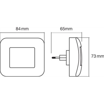 Ledvance - Φωτάκι νυκτός LED με αισθητήρα LUNETTA LED/0,2W/230V 3000K