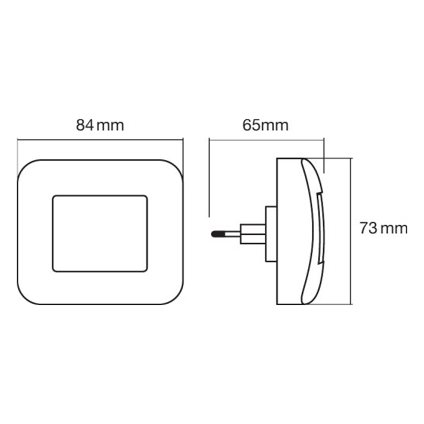 Ledvance - Φωτάκι νυκτός LED με αισθητήρα LUNETTA LED/0,2W/230V 3000K