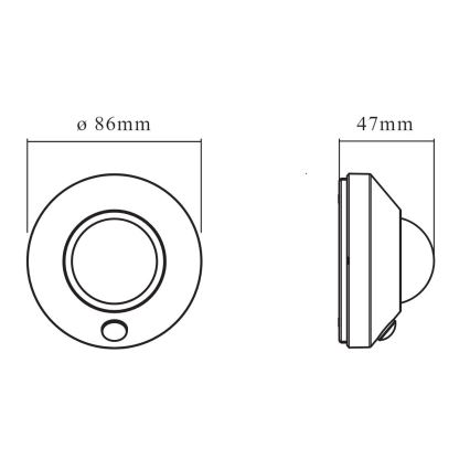 Ledvance - Φωτάκι νυκτός LED με αισθητήρα NIGHTLUX LED/1,7W/3xAA 4000K