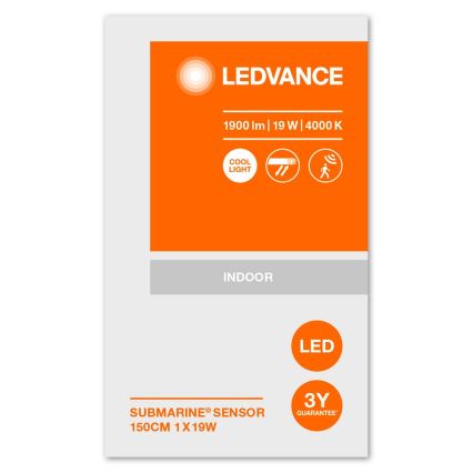 Ledvance - Φωτιστικό LED βαρέως τύπου με αισθητήρα SUBMARINE 1xG13/19W/230V IP65