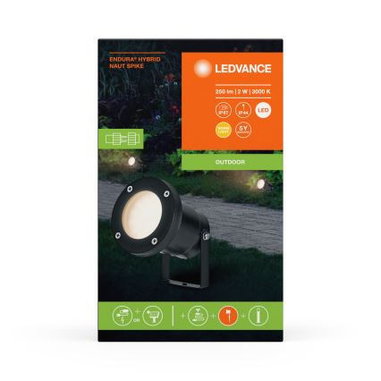 Ledvance - Φωτιστικό LED εξωτερικού χώρου ENDURA HYBRID NAUT SPIKE LED/2W/12V IP44