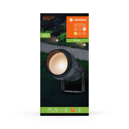 Ledvance - Φωτιστικό LED εξωτερικού χώρου ENDURA HYBRID SPOT SPIKE LED/1W/12V IP44