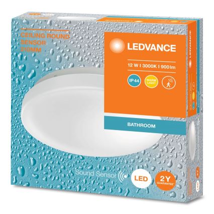 Ledvance - Φωτιστικό οροφής μπάνιου LED με αισθητήρα CEILING ROUND LED/12W/230V IP44