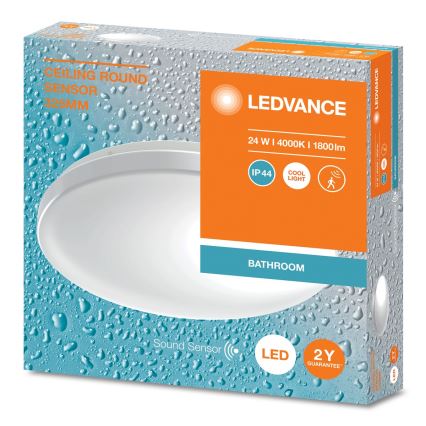 Ledvance - Φωτιστικό οροφής μπάνιου LED με αισθητήρα CEILING ROUND LED/24W/230V IP44