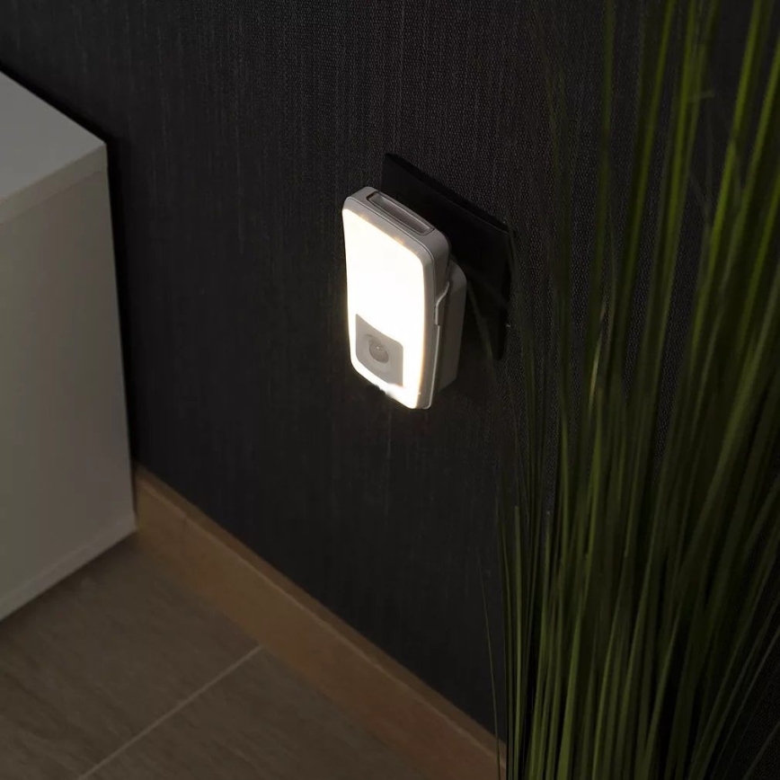 Ledvance - Φωτιστικό νυκτός LED πρίζας με αισθητήρα LUNETTA LED/2W/230V