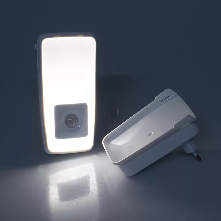 Ledvance - Φωτιστικό νυκτός LED πρίζας με αισθητήρα LUNETTA LED/2W/230V