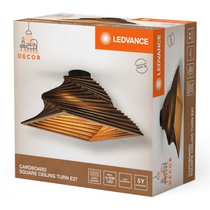 Ledvance - Φωτιστικό οροφής DECOR CARDBOARD 1xE27/15W/230V 40x40 cm