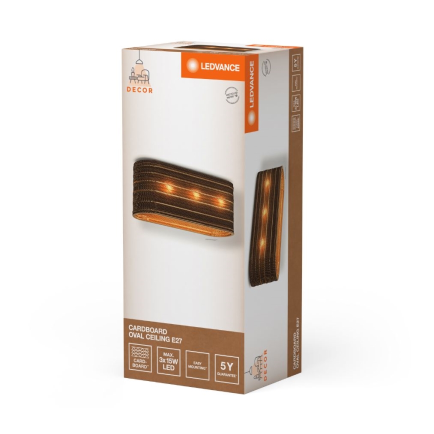 Ledvance - Φωτιστικό οροφής DECOR CARDBOARD 3xE27/15W/230V