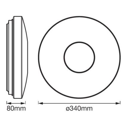 Ledvance - LED RGBW  Φωτιστικό dimmer SMART+ KITE LED/18W/230V 3000K-6500K Wi-Fi