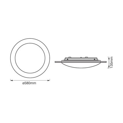 Ledvance - Φωτιστικό οροφής LED Dimmable ORBIS SPARKLE LED/35W/230V 2700-6500K + RC