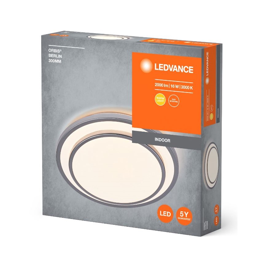 Ledvance - Φωτιστικό οροφής LED ORBIS BERLIN LED/16W/230V ασήμι
