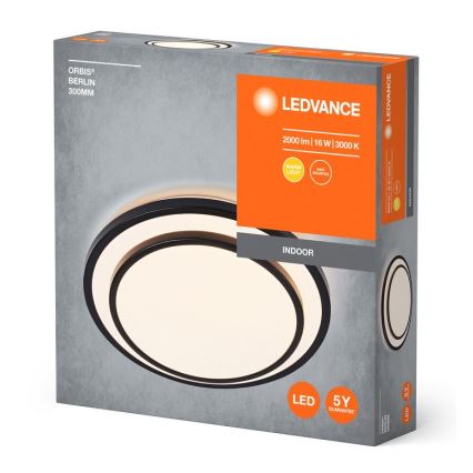 Ledvance - Φωτιστικό οροφής LED ORBIS BERLIN LED/16W/230V μαύρο