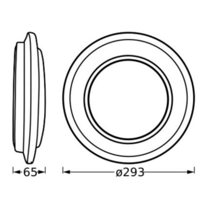 Ledvance - Φωτιστικό οροφής LED ORBIS BERLIN LED/16W/230V μαύρο