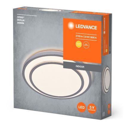 Ledvance - Φωτιστικό οροφής LED ORBIS BERLIN LED/24W/230V ασήμι