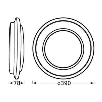 Ledvance - Φωτιστικό οροφής LED ORBIS BERLIN LED/24W/230V ασήμι