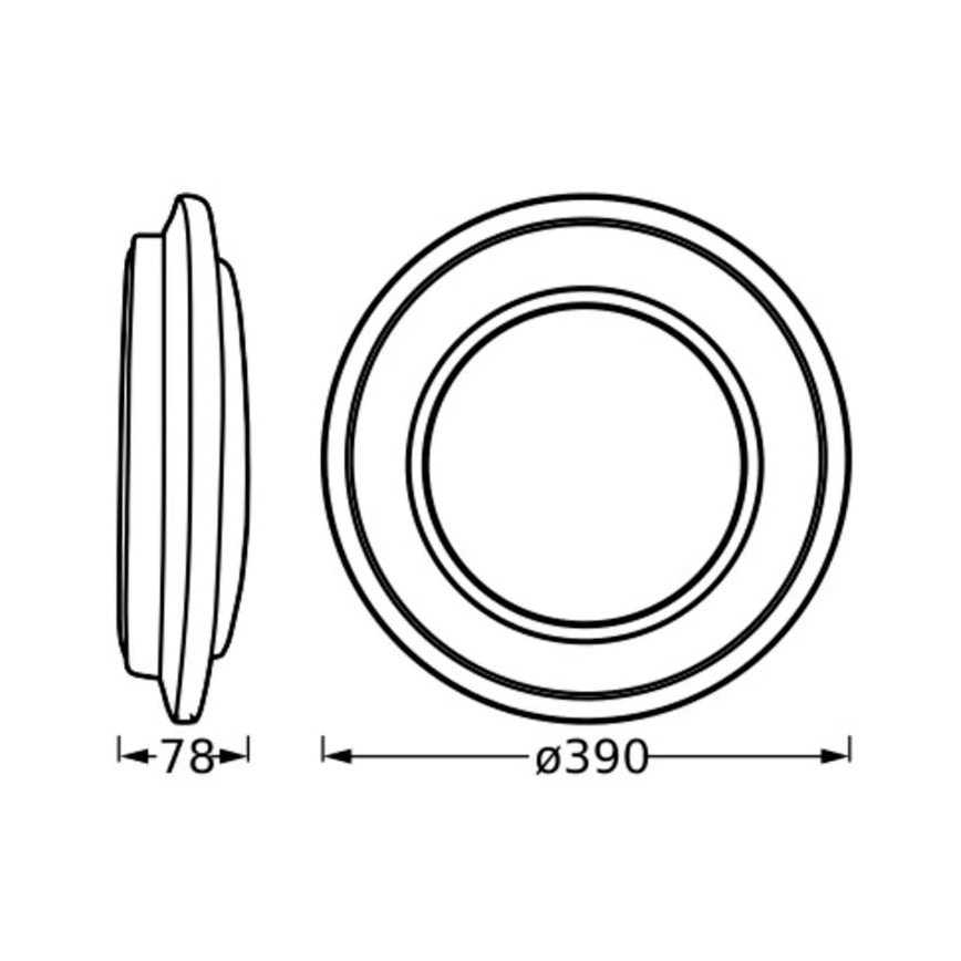 Ledvance - Φωτιστικό οροφής LED ORBIS BERLIN LED/24W/230V ασήμι