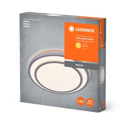 Ledvance - Φωτιστικό οροφής LED ORBIS BERLIN LED/36W/230V ασήμι