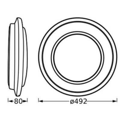 Ledvance - Φωτιστικό οροφής LED ORBIS BERLIN LED/36W/230V ασήμι