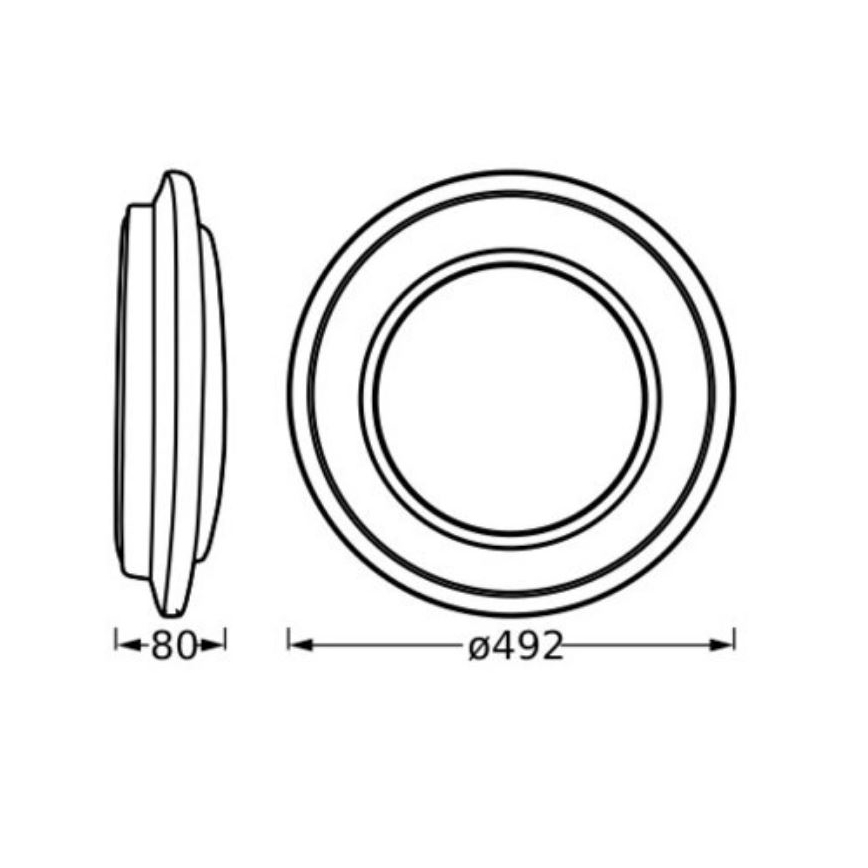Ledvance - Φωτιστικό οροφής LED ORBIS BERLIN LED/36W/230V ασήμι