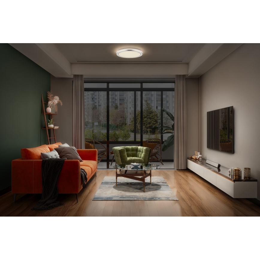 Ledvance - Φωτιστικό οροφής LED ORBIS HELMAN LED/24W/230V διάμετρος 39 cm ασημί